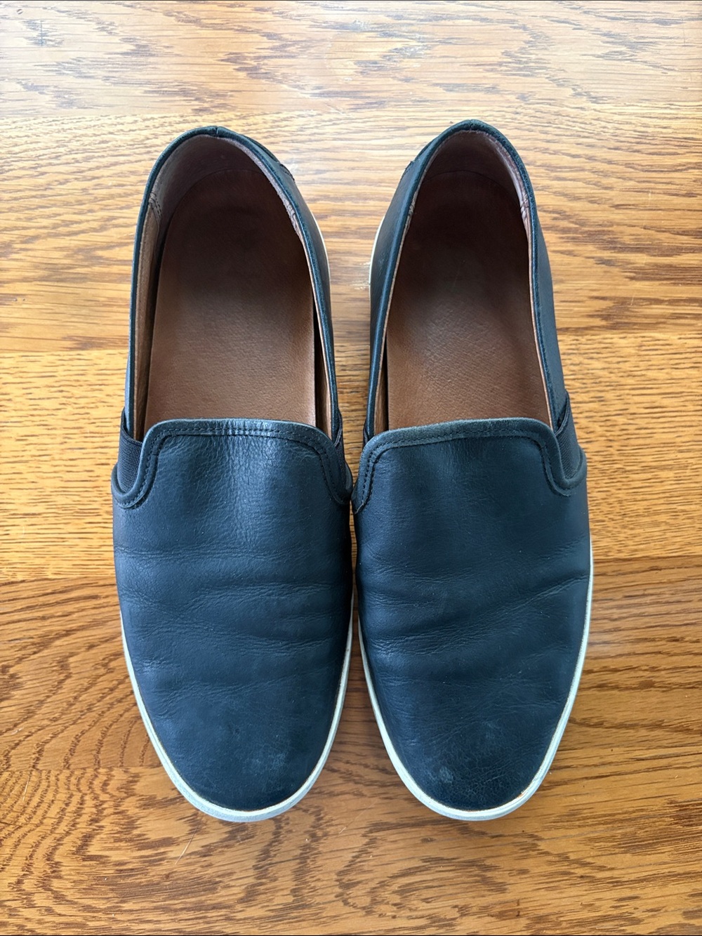 FRYE leather slip on sneakers